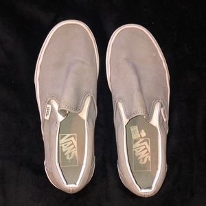 Gray slip on vans